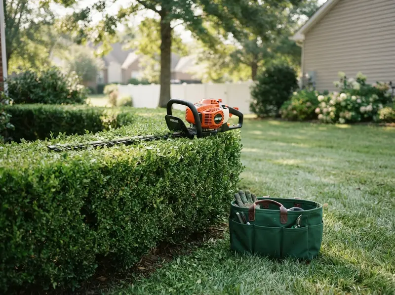Professional bush trimming in Antioch yard