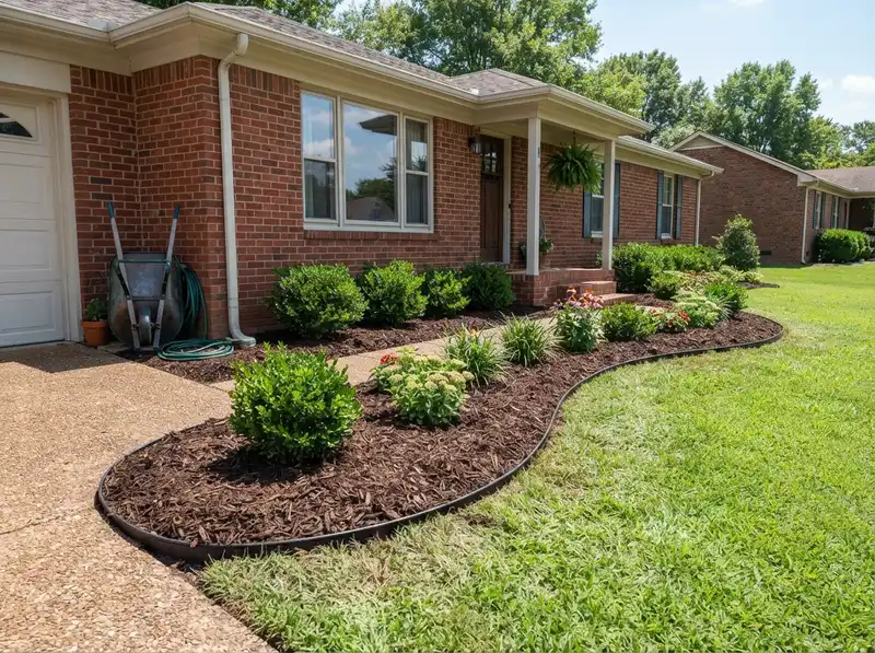Freshly mulched garden beds in Antioch