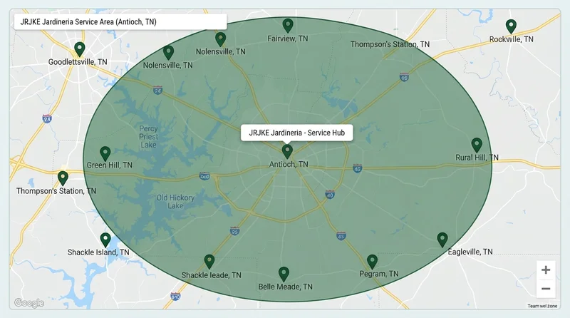 Service Area Map for JRJKE Jardineria